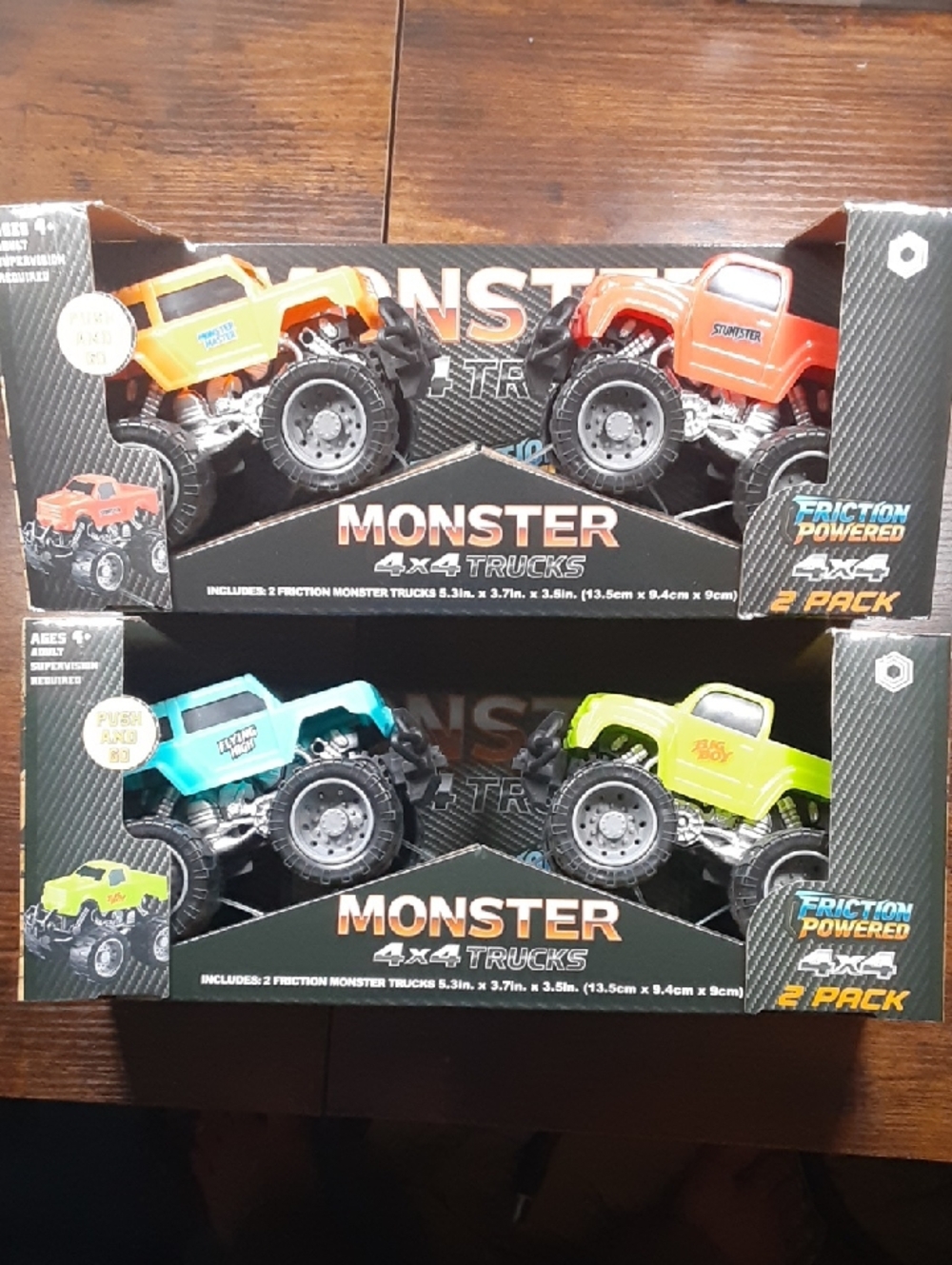 Monster Trucks set of 4 (OR 1/$15, 2/$26, 3/$33)